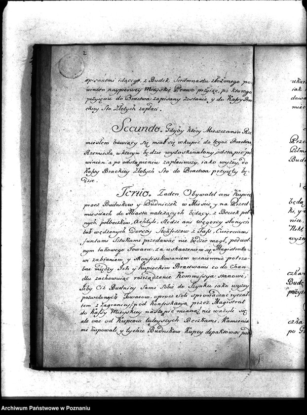 Obraz 6 z jednostki "Wypis. Komisja Dobrego Porządku nadaje bractwu budniczemu nowy statut."