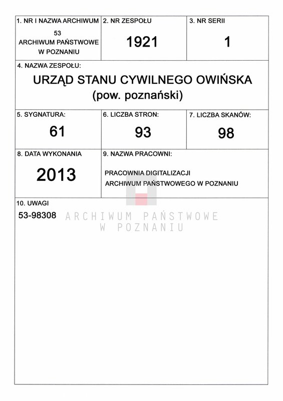 Obraz 1 z jednostki "Księga urodzeń"