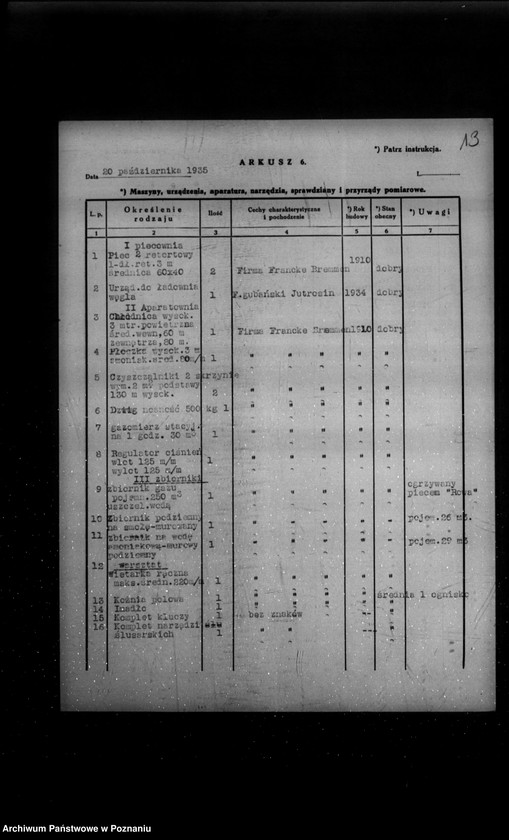 Obraz 17 z jednostki "Kwestionariusz Gazowni Miejskiej w Jutrosinie powiat rawicki"