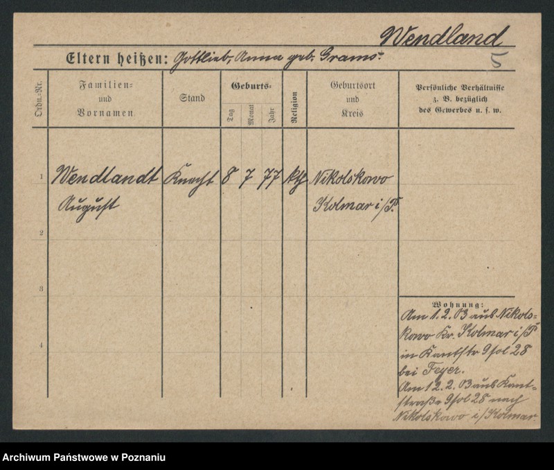 Obraz 14 z jednostki "Wendel - Wepold"