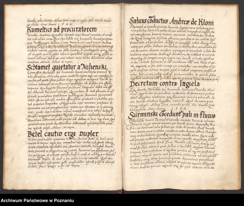 Obraz 13 z jednostki "Acta coram spectabilis consulatu Posnaniensi."