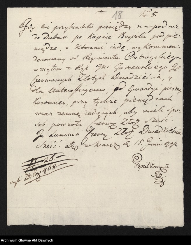 image.from.unit.number "Zbiór pism rozmaitych Wydziału Wojskowego tyczących, w. XVI - XVIII"