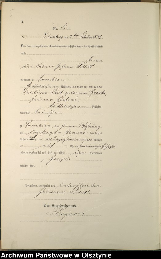 image.from.unit.number "Geburts-Haupt-Register Nr 1 - 46"