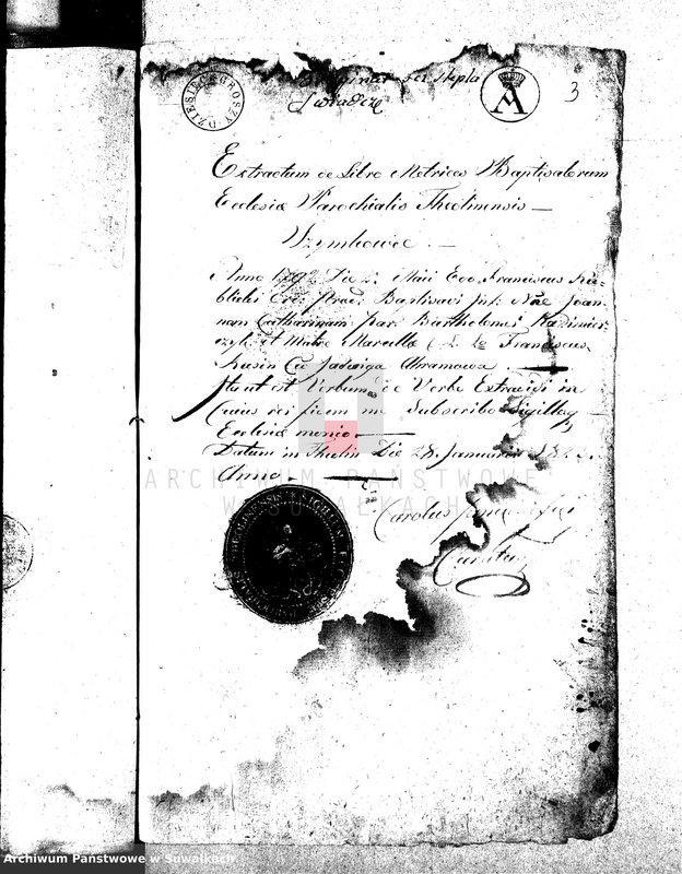 image.from.unit.number "Dowody służące do Aktów Małżeństwa Urzędnika Stanu Cywilnego Gminy Wigierskiey w Obwodzie i Woiewództwie Augustowskim na rok od 1-go Stycznia 1823 do ostatniego Grudnia tegoż roku."