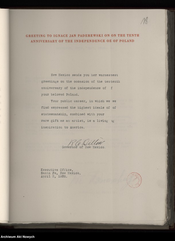 image.from.unit.number "The Kosciuszko Foundation. To Ignace Jan Paderewski - Artist, Patriot, Humanitarian. Album z życzeniami przedstawicieli społeczeństwa amerykańskiego i Polonii z okazji 10-lecia Polski Odrodzonej. Życzenia podpisali m.in. C. Coolidge, H. Hoover, F. D. Roosvelt, Ch. Dawes, T. H. Bliss, E. M. House, Ch, Hughes, J. Pershing, R. Lansing, J. D. Rockefeller"