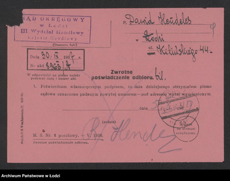 Obraz 11 z jednostki "Dawid Hendeles – sprzedaż wyrobów trykotowych i rękawiczek"