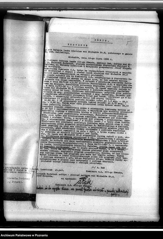 Obraz 9 z jednostki "Gmina Kościelec powiat kaliski /sprawy leśne/"