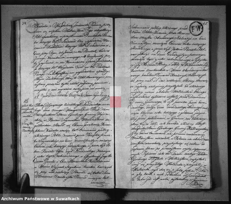 image.from.unit.number "Akta zaślubionych gminy seyneńskiey w roku 1824."