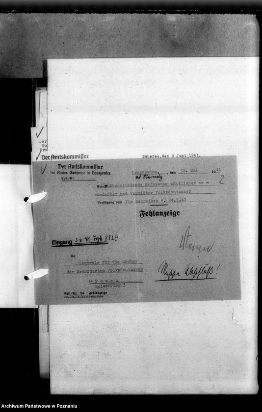 Obraz 6 z jednostki "Kreis Sieradz. Korespondencja w sprawie miejscowych Niemców, którzy zginęli w 1939 roku"