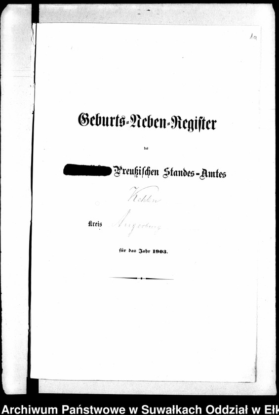 image.from.unit.number "Geburts-Neben-Register des Preussischen Standes-Amtes Kehlen Kreis Angerburg"
