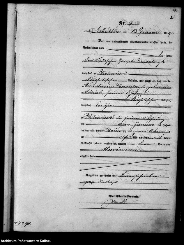 Obraz 12 z jednostki "[Księga urodzeń]"