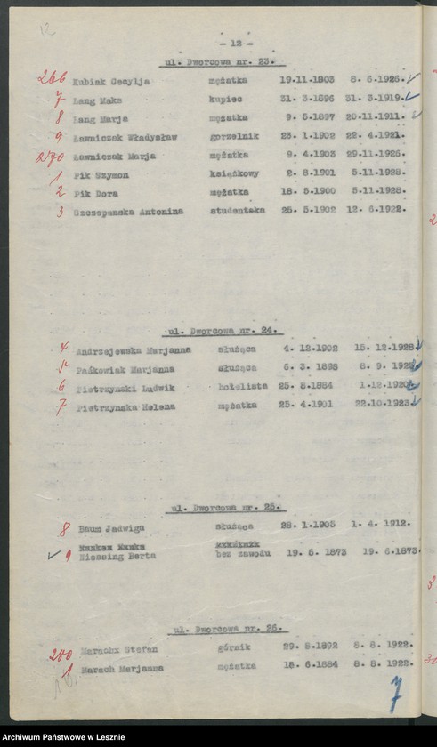 Obraz 15 z jednostki "[Obwód VI - głosuje w Katolickiej Powszechnej Szkole Żeńskiej /listy wyborców/]"