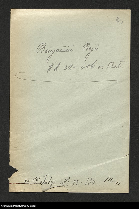 Obraz 15 z jednostki "Dowody metrykalne stałych mieszkańców osady Bałuty nr domu 32-34"