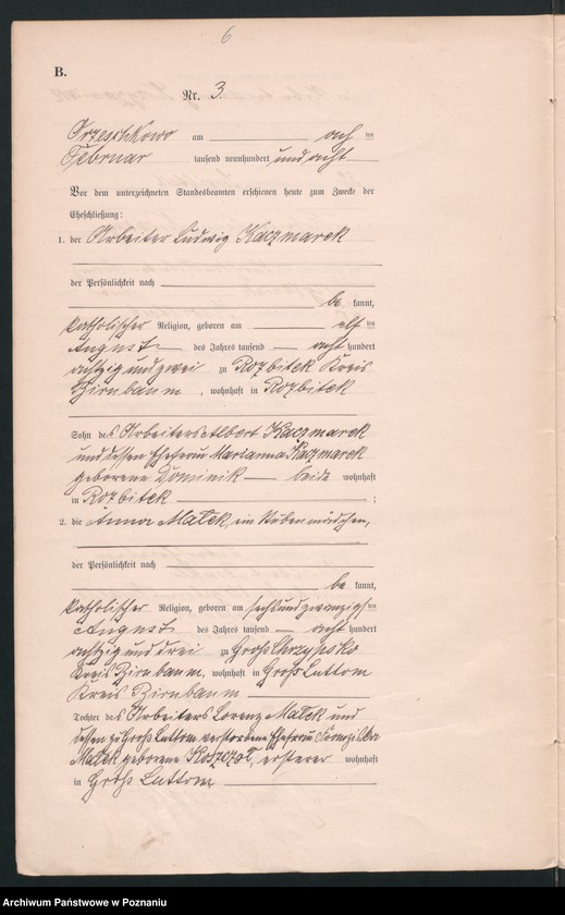 Obraz 8 z jednostki "Heirats-Neben-Register"