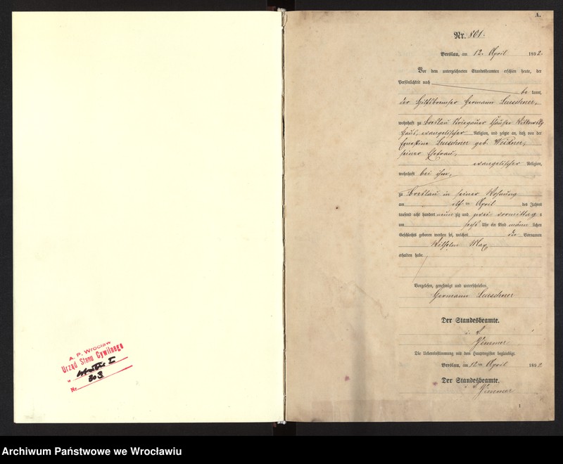 image.from.unit.number "Geburts-Neben-Register Breslau I 1892 Band 3"