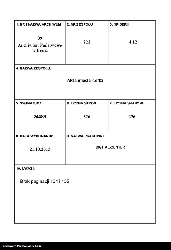 Obraz 1 z jednostki "[Spis ludności Łodzi] Borczuch - Borkowski"