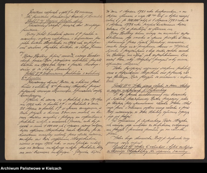 Obraz 5 z jednostki "Protokoły z posiedzeń Rady Miejskiej miasta Końskie 20 stycznia 1922- 12 maja 1923 roku"