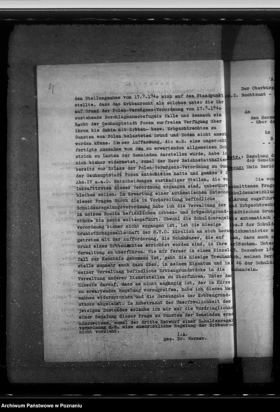 Obraz 8 z jednostki "Zuweisungen beschlagnahmter Grundstücke an Gemeinde-, Kreis- und Reichsverwaltungen"