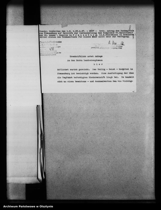 image.from.unit.number "Frauenburg, Heiligen Geist-Hospital und Armeekapelle"