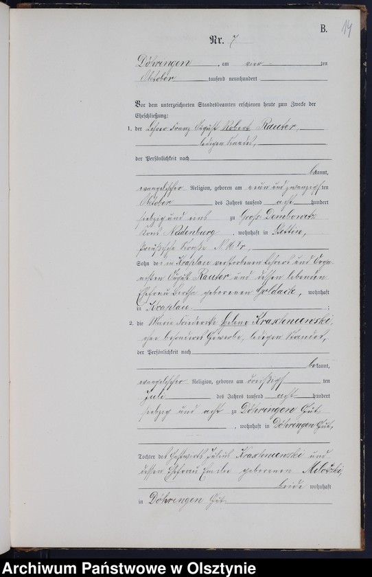 image.from.unit.number "Heiraths-Neben-Register Nr 1 - 19"