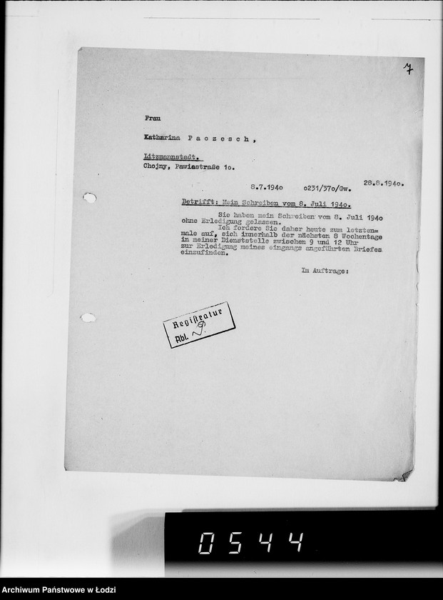 Obraz 11 z jednostki "[Korespondencja z urzędami, instytucjami i firmami] Lit.Pa-Qu"