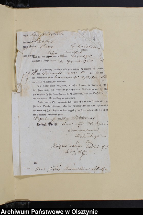 image.from.unit.number "Schreiben d.Justizamt 1787 J. Sache des Carl Gustav Blaseo 1829 Prozess-Sachen des Pfarrers Paulini 1845-1847. Beschluss in die Personaldezem- Sache 1871"