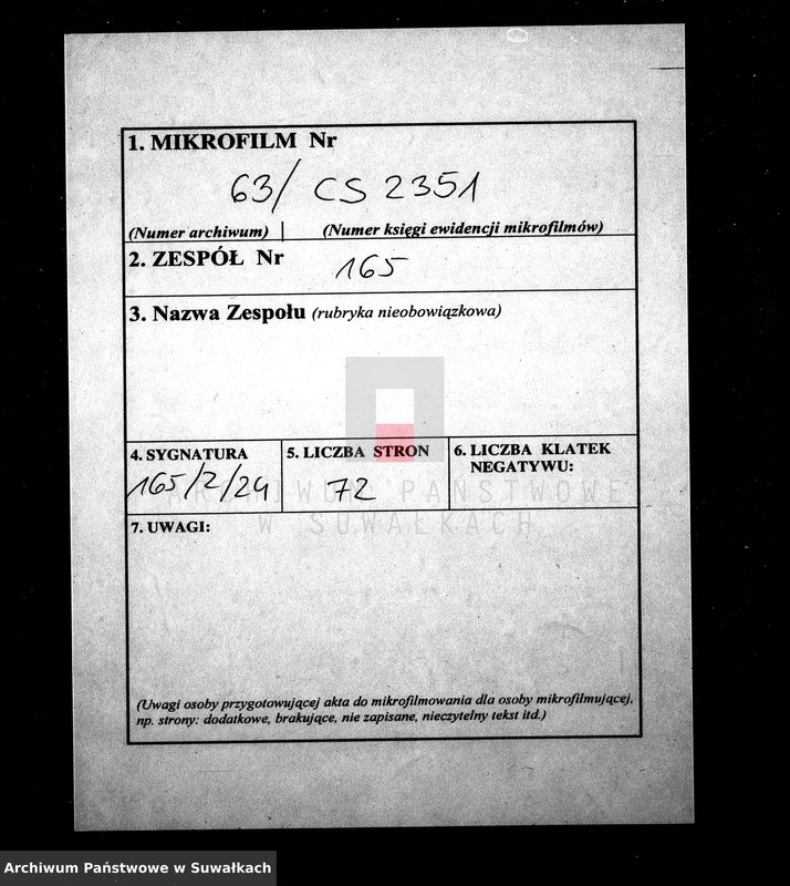 image.from.unit.number "Dowody do Aktów Małżeństwa Parafii Suwalskiej z Roku 1853."