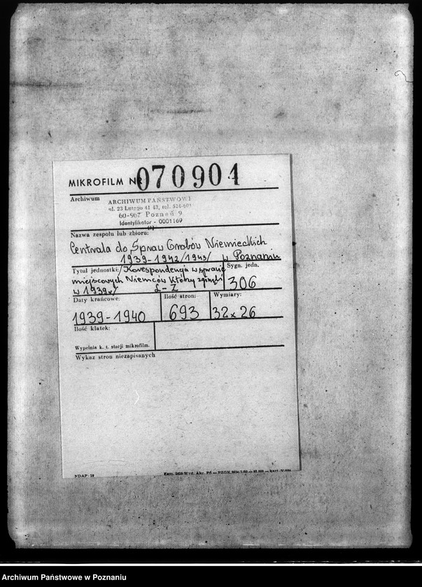 Obraz 2 z jednostki "Korespondencja w sprawie miejscowych Niemców, którzy zginęli w 1939 roku"