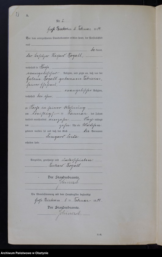 image.from.unit.number "Geburts-Neben-Register Nr 1 - 35 [Księga urodzeń- wtóropis ]"