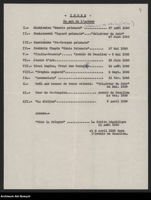 image.from.unit.number "Buyko Bolesław; Załączniki: a) strona tytułowa, ustęp i spis rozdziałów książki B. Buyko; Quelques ephemerides"... Pour sauver la Pologne 1939; b) wycinki prasowe; L.1"