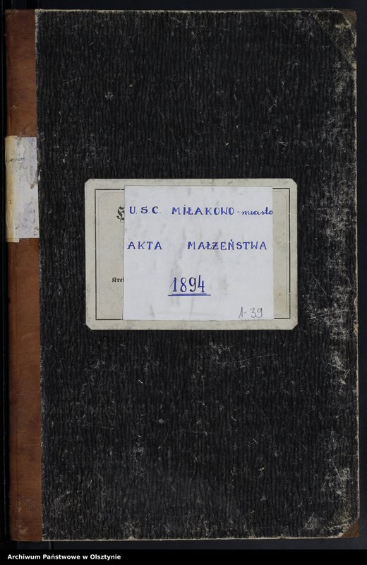 image.from.unit.number "Heiraths-Neben-Register Nr 1 - 19"