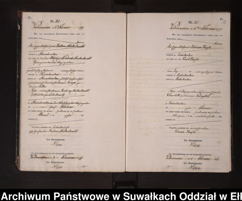 image.from.unit.number "Sterbe-Neben-Register des Preussischen Standes-Amtes Widminnen Kreis Loetzen"