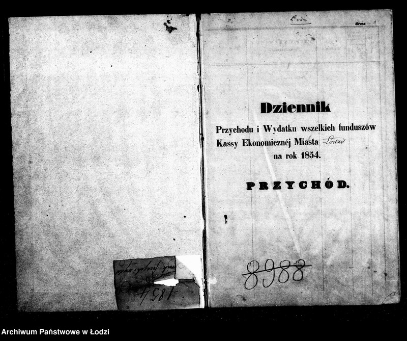 Obraz 5 z jednostki "Dziennik przychodu i wydatku kasy ekonomicznej m. Łodzi na r. 1854"