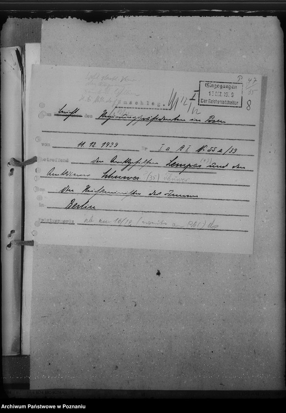 Obraz 12 z jednostki "Besoldung - und Beförderungssachen der Beamten und Angestellten"