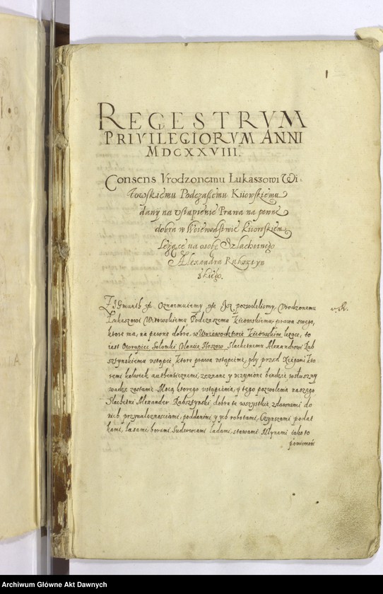 Obraz 10 z jednostki ""Regestrum privilegiorum - - ad relationem - - Jacobi Zadzik - - R.P. supremi cancellarii - -"."