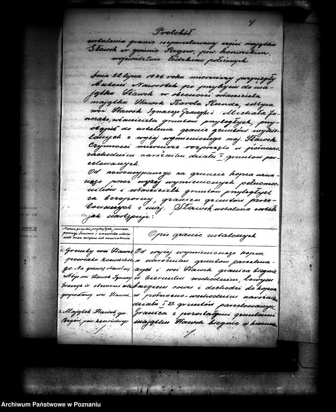 Obraz 7 z jednostki "Ustalenie granic rozparcelowanych części majątku Sławsk powiatu konińskiego"