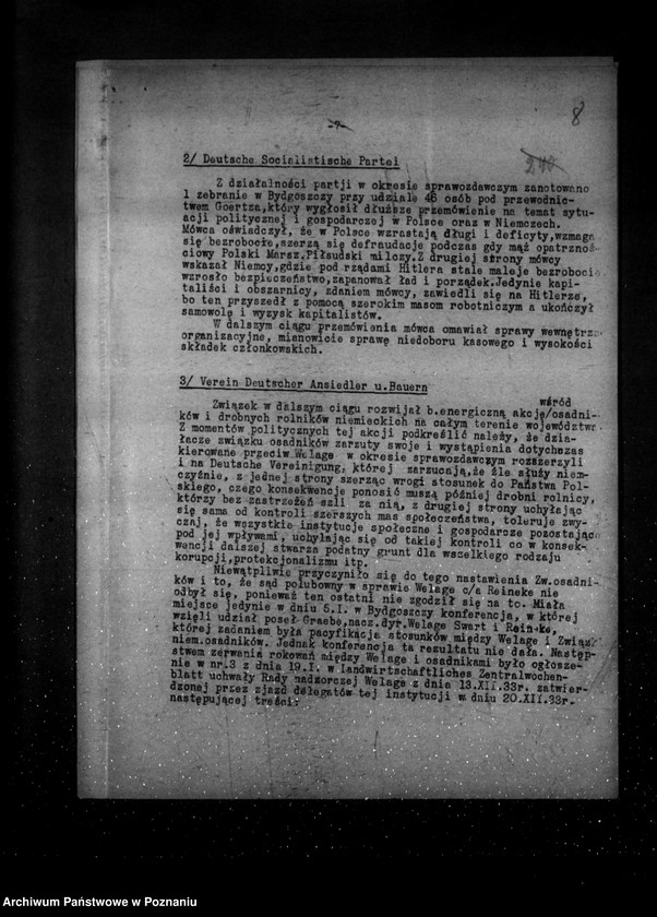 Obraz 12 z jednostki "Sprawozdania z życia mniejszości narodowych za miesiące styczeń-marzec 1934 r."