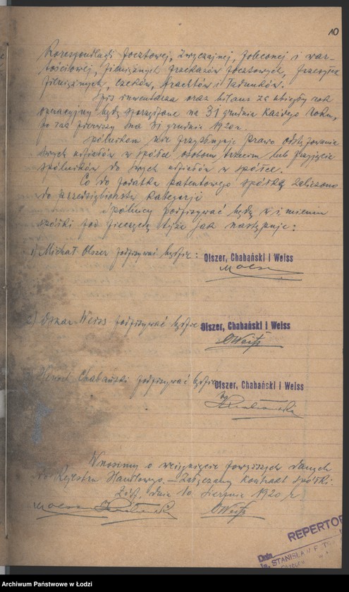 Obraz 12 z jednostki "„Olszer Chabański i Weiss” – pracownie szarparni i farbiarni"