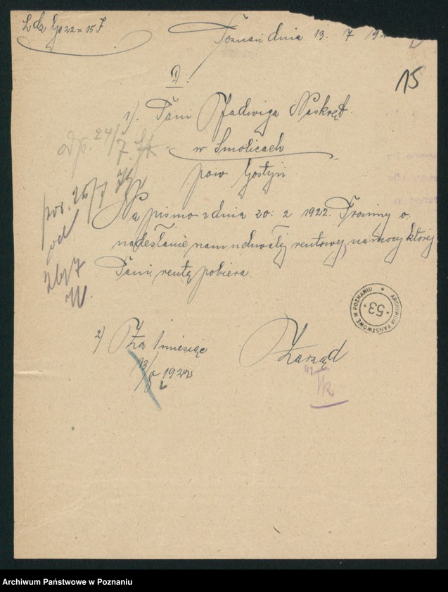 Obraz 17 z jednostki "Invaliden - Wittwen und Weisen Pensionskasse [odwołanie do Ministerstwa]"