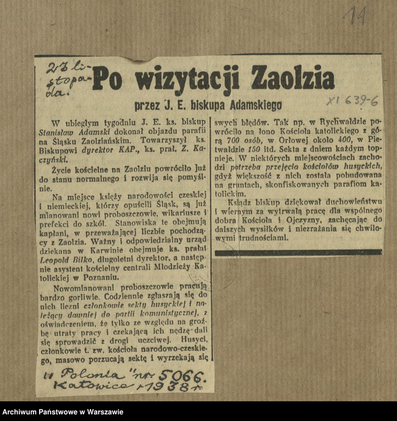 image.from.unit.number "Adamski Stanisław - ksiądz biskup"