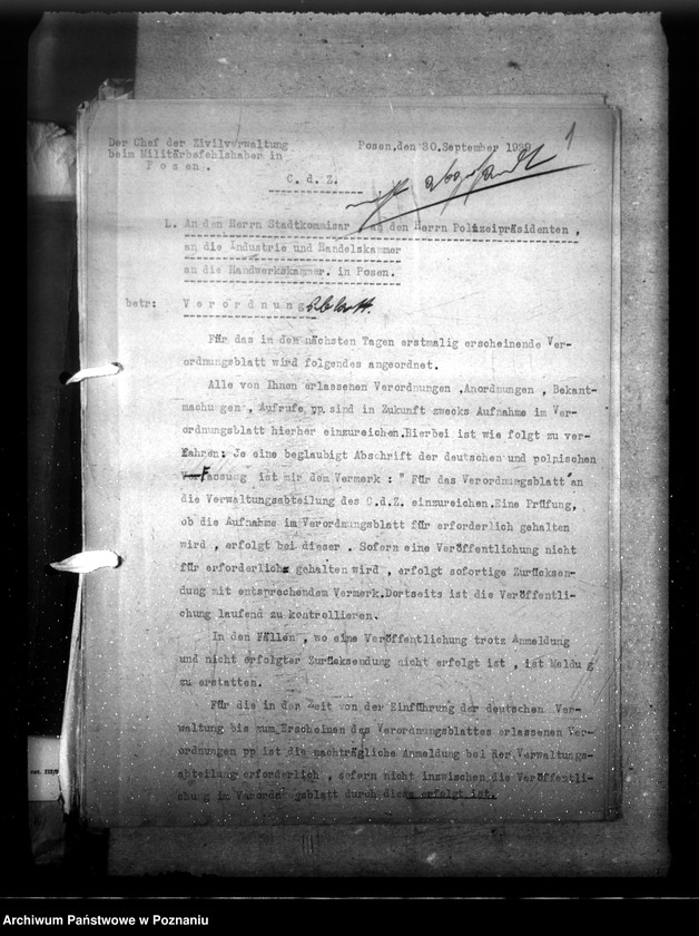 Obraz 5 z jednostki "Verordnungsblatt (Schriftwechsel) des Cheft der Zivilverwaltung"