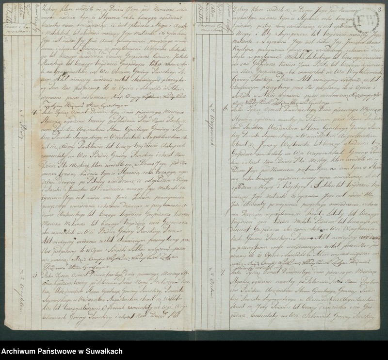 image.from.unit.number "Akta urodzonych gminy puńskiey od 1-go stycznia do dnia ostatniego grudnia 1820roku."