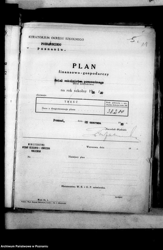 Obraz 15 z jednostki "Budżet na rok 1938/39 - szkolnictwa powszechnego"