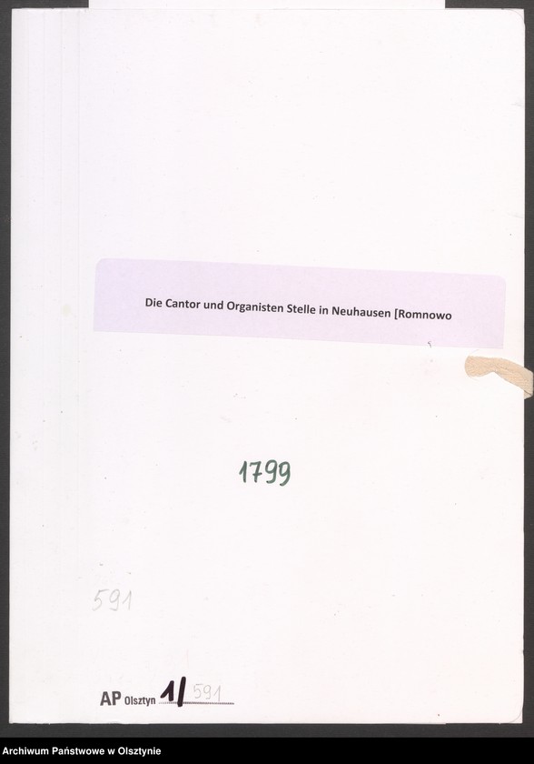 image.from.unit.number "Die Cantor und Organisten Stelle in Neuhausen [Romnowo]"