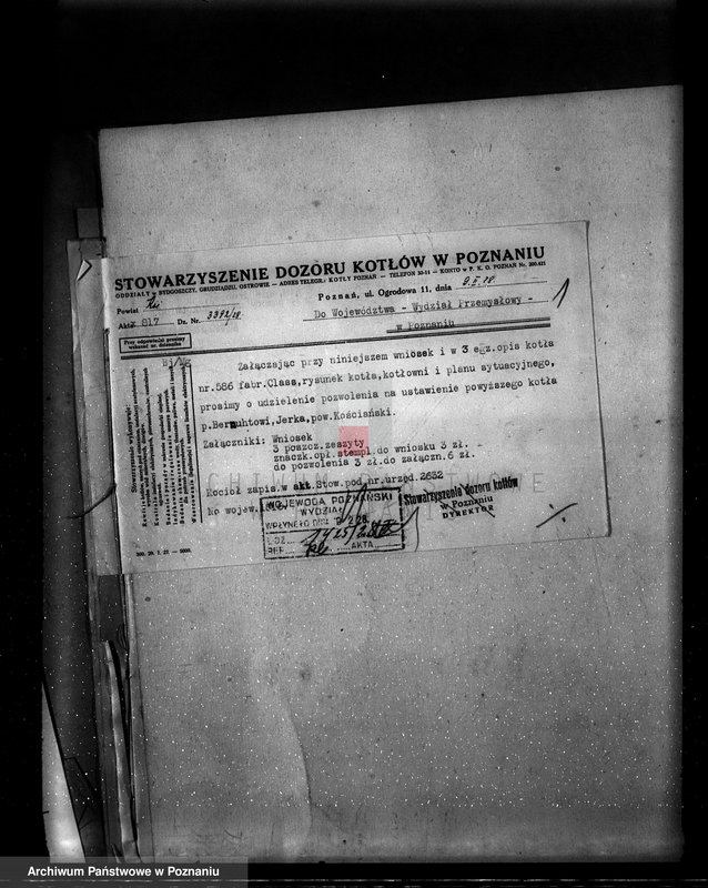 Obraz 4 z jednostki "Mleczarnia parowa w Jerce pow. kościański własność Otton Bermuth z Borowa nr woj. kotła 1816"