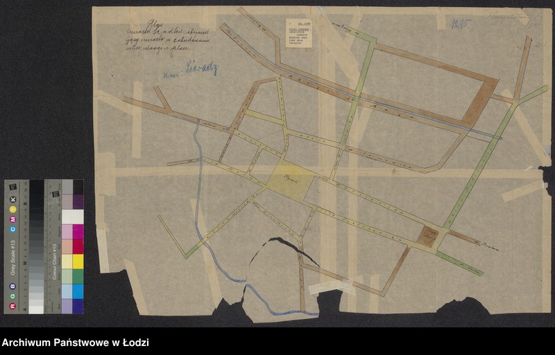 Obraz 1 z jednostki "Plan miasta Szadku obejmujący miasto w zabudowaniu ulice, drogi i place"