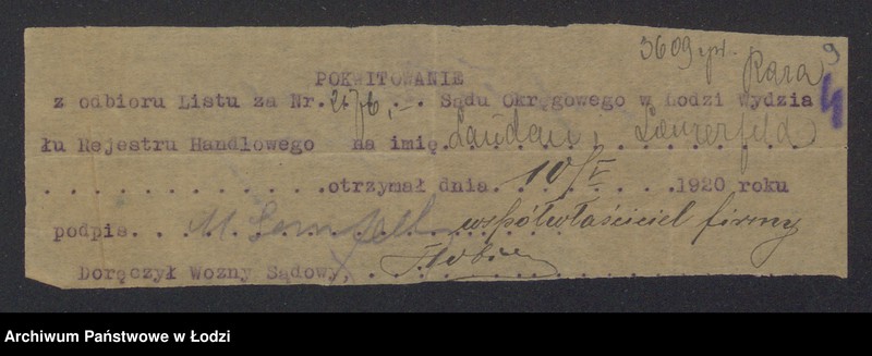 Obraz 11 z jednostki "Mordka Sommerfeld- sprzedaż przędzy i manufaktury"