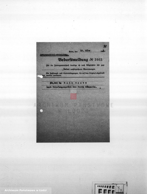 Obraz 14 z jednostki "Bedarfsmeldungen [Skierowane do GV zapotrzebowania na surowce, materiały, narzędzia, maszyny itp. potrzebne resortom pracy do produkcji; zamówienia żywności, lekarstw]"