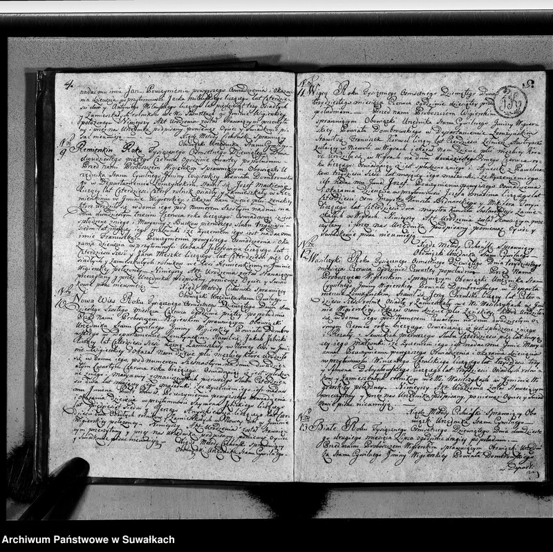 image.from.unit.number "Akta urodzonych gminy wigierskiey od 1-go maja 1809 do dnia ostatniego kwietnia 1810 roku"