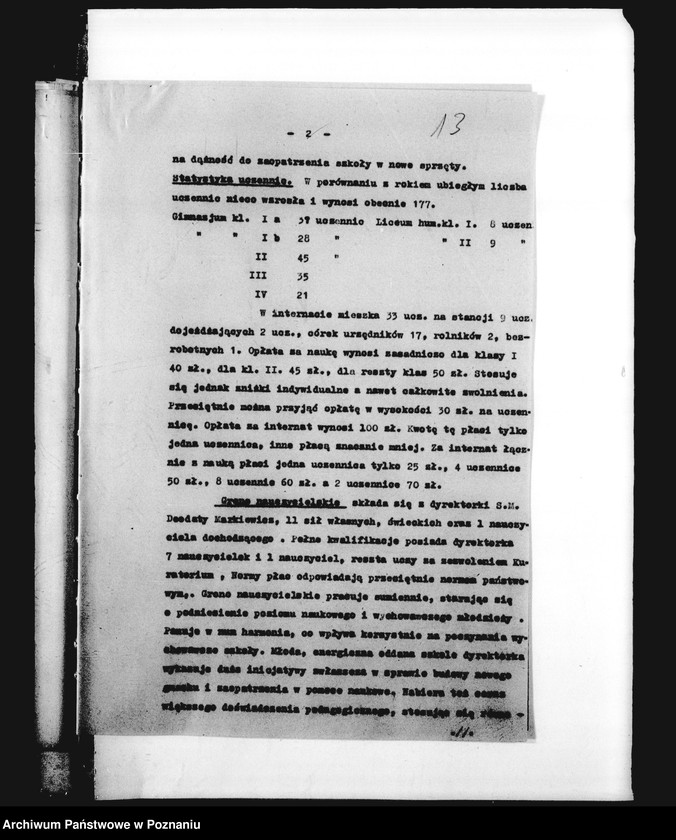 Obraz 17 z jednostki "Prywatne Gimnazjum Żeńskie Zgromadzenia SS Najświętszej Rodziny z Nazaretu- Kalisz, sprawozdania powizytacyjne i roczne"